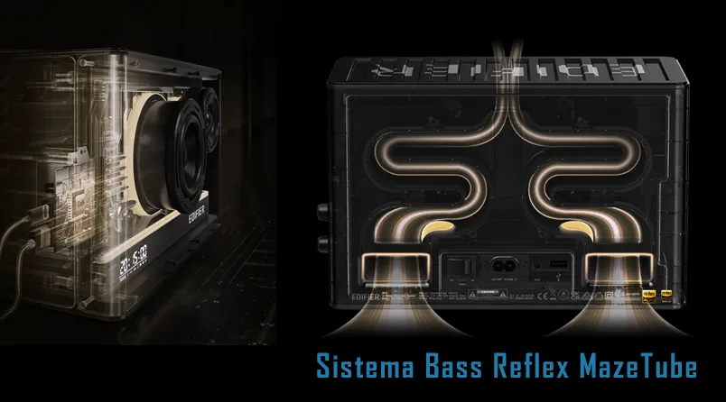 Sistema Bass Reflex Edifier QD35
